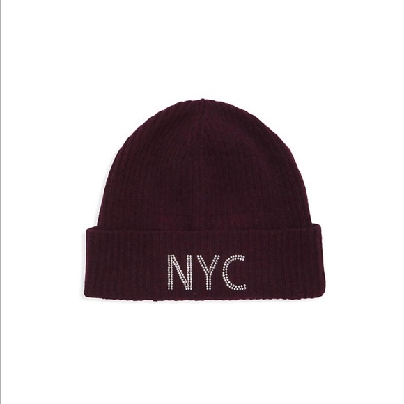 Carolyn Rowan NYC Cashmere Thin Ribbed Beanie - Picture 4 of 7